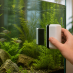 Using a floating magnetic algae cleaner on a planted aquarium